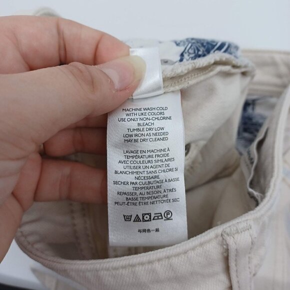 Anthropologie Pilcro Fleur High Rise Slim Crop Jeans Striped Women‘s Size 26 - Picture 7 of 12